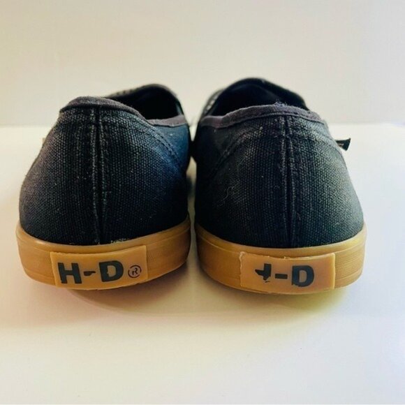 Harley Davidson Black Canvas Loafers Size 9 - Picture 5 of 6